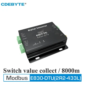 Comutator de Achiziție de date Wireless LoRa 433MHz Modbus 8 km Rază Lungă de Emițător și Receptor CDEBYTE E830-DTU(2R2-433L)