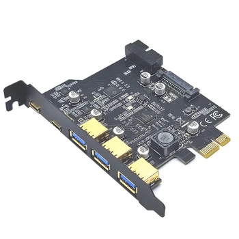 Convenabil de Tip C USB 3.2 Gen2 PCIe Card USB PCI Bord cu 19PIN Antet
