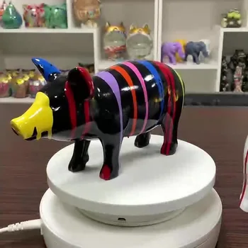 Creativ de Colorat Drăguț de Porc Rășină Ornamente en-Gros - completarea Perfectă pentru Decor Acasă