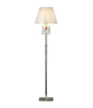 Cristal de lux lampa de podea Decorativ modern, elegant, lampa de Podea cu baza din otel inoxidabil Alb, nuanta noapte lampă