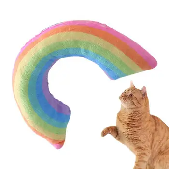 Curcubeu Pisică Jucărie Pisoi De Colorat Curcubeu De Formă Catnip Pisici Dentitie Si Mesteca Jucărie Animale De Companie Musca Rezistent Formare Jucarii Accesorii