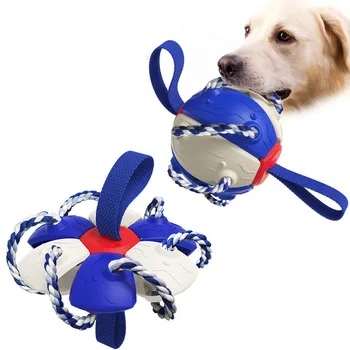 Câine de Fotbal Jucării 2in1 Multifunctionale Profesionale de Exterior Jucarii Interactive Agilitate Mingea cu Mesteca Corzi Juca în Piscină