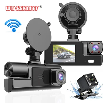 Dash Cam pentru Masini WIFI APP Auto DVR 3 Canal Fața Camerei Video Recorder Camera retrovizoare pentru Vehicule Cutie Neagră Masina Assecories