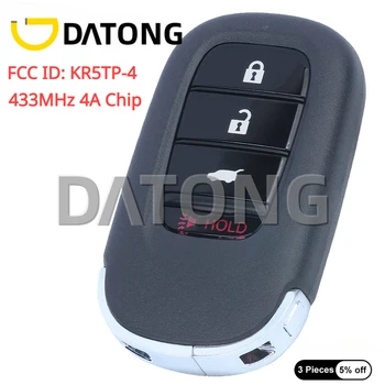 Datong 4 Butoane 433MHz 4A Chip pentru Honda Civic 2022 2023 Auto Smart Remote Control Key Fob FCC ID: KR5TP-4