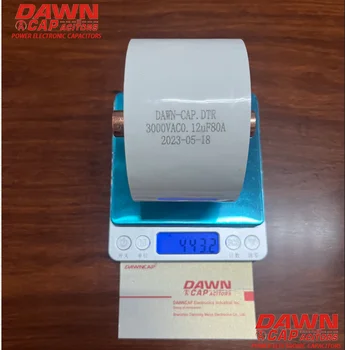DAWNCAP DTR 0.12 UF 3000VAC 80A Rezonanță Condensator 93*55MM M8