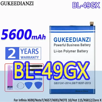 De mare Capacitate GUKEEDIANZI Baterie BL-49GX BL49GX 5600mAh Pentru Infinix X690/Nota 10 7 Note7/X657/X693/NOTA 10/Fierbinte 11S/X6812/Zero X