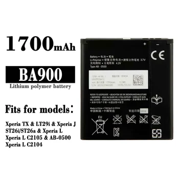  De înaltă Calitate de Înlocuire a Bateriei Pentru Sony Xperia TX LT29i JST26i AB-0500 BA900 Telefon Mobil 1700mAh Baterii Noi