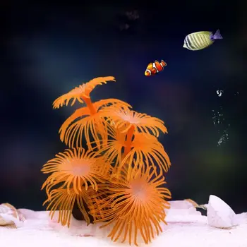 Decorative De Corali Artificiali Din Silicon Moale Rezervor De Pește De Apă Iarba De Simulare Fals Coral False Subacvatice De Corali Rezervor De Pește