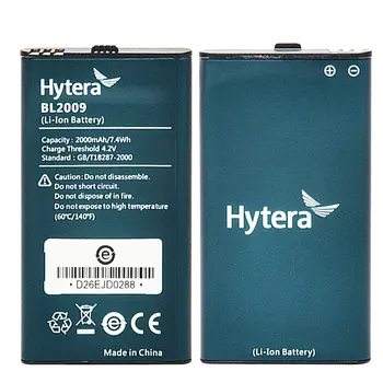 dimensiune Baterie 4.2 V 2000mah pentru Hytera BL2009 HYT PD362 PD355 PD365 PF355LF PD365LF TD360 TD350 walkie talkie baterii