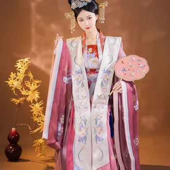 Dimensiuni mari 2XL Hanfu Rochie Femei Vechi Dinastiei Ming Chineză Tradițională Hanfu de sex Feminin Cosplay Costum Rosu Roz Albastru Hanfu Seturi