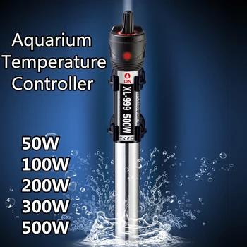 Din Oțel inoxidabil Submersibil Acvariu Încălzire Rezervor de Pește de Apă Reglabil Controler de Temperatura Pentru Acvariu 50/100/200/300/500W