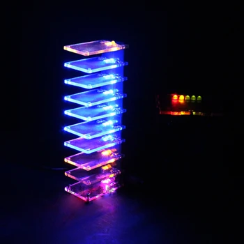 DIY electronic LED muzica Spectru de control vocal coloana de Cristal LED sodering proiect de 5v de intrare LMN358 LM339