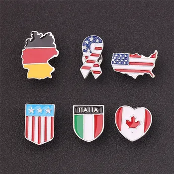 Drapelul Național Pin Badge Italia, Canada, Germania, America Panglică Fanion Email Brosa Punk Bijuterii Brosa Femme Bijoux Absolvire
