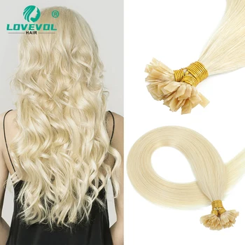 Drept Plat Sfat Extensii de Par Blond Keratina Remy de Păr Extensia Capsulei Fuziune par 100% Păr Uman pentru Salon