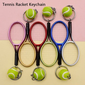 Drăguț Sport Mini Racheta De Tenis Pandantiv Breloc Finder Holer Accesorii Cadouri