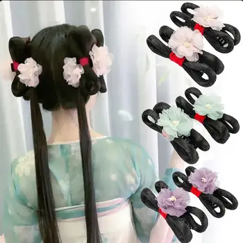 Dulce Floare Drăguț De Design De Par Dulce Bowknot Stil Chinezesc Peruca Ac De Păr De Instrumente De Hair Styling Păr Peruca De Gheare De Păr Pufos Bun