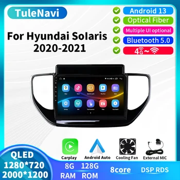 Ecran 2K Radio Auto Pentru Hyundai Solaris 2 2020 - 2021 Android 13 Auto Stereo Vedio Jucător de Navigare GPS BT Conexiune Wireless