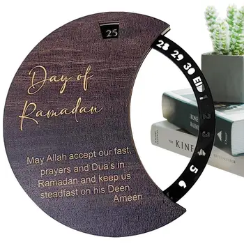 Eid Decor Eid Ornament Din Lemn Creative Calendar Numărătoarea Inversă Eid Advent Calendar Numărătoarea Inversă Memento Pentru Petrecere Acasă Decor