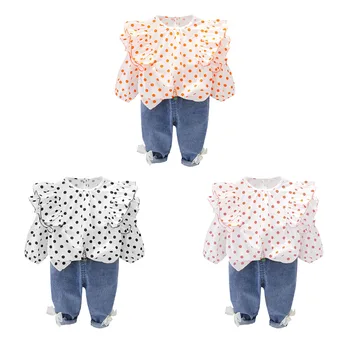 Eveniment pentru Copii Dots T-shirt, Pantaloni Set Drumeții Fete Topuri Pantaloni Kit