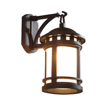 Exterior Din Aluminiu Turnat Lampă De Perete În Stil European Cu Led-Uri Impermeabil Curte Culoar Poarta De Perete Scara Balcon Lampa