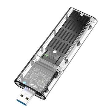 Externe M. 2 unitati solid state SATA SSD Cabina de Mare Viteza USB3.0 Gen1 5Gb/S Transparent SATA Hard Disk SSD Caz pentru PC Negru