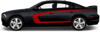Fabrica de Meserii C-Benzi Partea Grafica Kit 3M Vinil Decal Folie Compatibil cu Dodge Charger 2011-2014 - Rosu Inchis