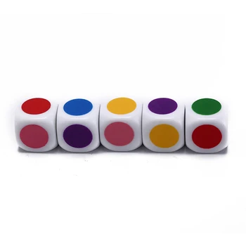 Familia amuzant Jocuri de Masă 5Pcs/Mulțime de Puzzle Joc de 16 mm Cub de Zaruri cu Șase Fețe, de Culoare Albă Zaruri