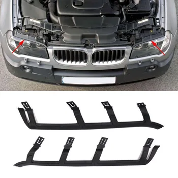 Faruri Garnitura Superioară a Suportului se Potrivesc pentru BMW X3 E83 2004-2010 Negru din Plastic Moale Farurilor Auto Bare de protectie Banda de Etanșare 1pair