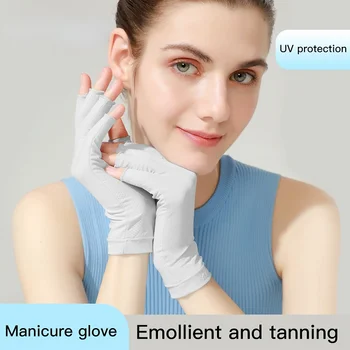 Femei Roz Mănuși Anti UV Gel Scut Mănușă UV Degete Manichiura Unghii Lampa LED Unghiile Uscător de Protecția mâinilor Mănuși de Unghii