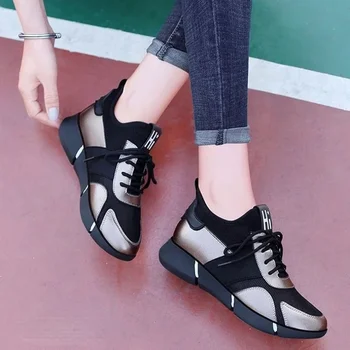 Femei Toamna Casual Negru Adidasi Femei New Confortabil Pantofi Sport Respirabil Adidași Doamnelor Pantofi De Funcționare Zapatos De Mujer