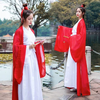 Femeile Tradițională Chineză Cross-guler Hanfu Largă cu mâneci Spadasin Vechi Cosply Festival de Fotografie Costum