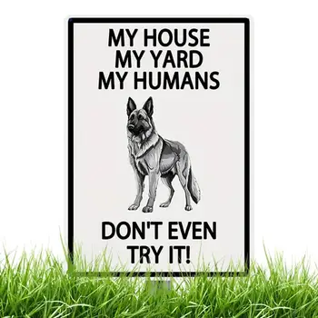 Feriți-Vă De Câine Metal Semn De Avertizare Gard Feriți-Vă De Câine Nu Este Ușor De Deformat Nu Intra În Bucătărie Acasă Farm Garden Decor