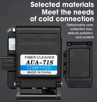 Fiber Cleaver AUA-71S FTTH Cablu de Fibra Optica de Tăiere Cuțit Unelte de Tăiere de Trei-in-one Clamp Slot 16 Suprafața Lamei