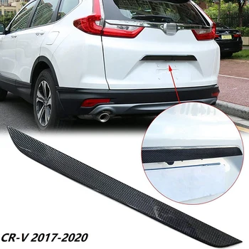 Fibra de Carbon Stil Inox Portbagaj Haion Capac Mâner Capac Ornamental Pentru Honda CR-V CRV 2017-2020