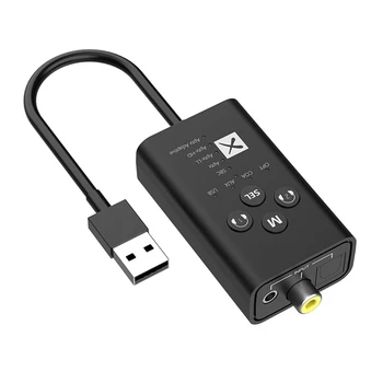 Fierbinte 24Bit Bluetooth 5.2 Transmițător Audio Aptx LL HD Adaptive USB, 3.5 Mm AUX Fibră Optică, cablu Coaxial Adaptor Wireless