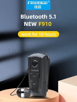 Fineblue F910 Wireless Bluetooth setul cu Cască Căști În Lotus cu microfon pentru IPhone Căști-O Ureche Referințe Guler Clip Muguri