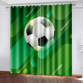 Fotbal Design de Fotbal Moderne, Draperii pentru Living, Dormitor Tratament Fereastra Jaluzele Draperii Perdele de Bucatarie