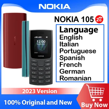 Global Rom Dicționar Nokia 105 2G 2023 Dual SIM Telefon Caracteristică 1.8 Inch 1000mAh Mult Timp de Așteptare Lanterna, Radio FM