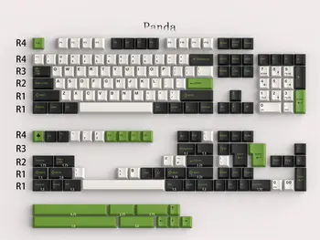 GMK Panda 104+68 Cherry Profil ABS Doubleshot Taste Set pentru Cherry MX Tastatură Mecanică de Gaming