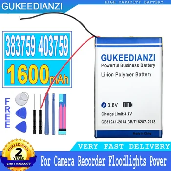 GUKEEDIANZI Baterie 1600mAh, 383759, 403759,Pentru Camera Recorder, Pentru Proiectoare Banca de Putere, Control de la Distanță, de Mare Putere Baterie