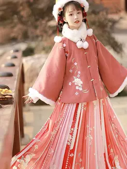 Hanfu Femei Chineză Tradițională Scena De Dans Rochie De Sex Feminin Zână Cosplay Costum Toamna Și Iarna Dinastiei Ming Haine