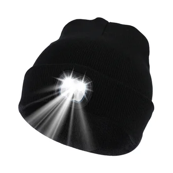 Hatlight Unisex LED Beanie cu Lumina USB Reîncărcabilă Lanterna Tricotate LED Pălărie Far Capac Bărbați Soțul Tata Cadouri de Craciun