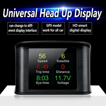 HD T600 Masina HUD Head Up Display Digital, Vitezometru Auto On-Computer de bord P10 OBD2 GPS Auto Smart Indicator Digital de Viteza RPM Temp