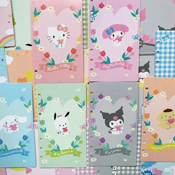 Hello Kittys Y2K Sanrio volante Carte de Index Split Pagina Kawaii Kuromi Cinnamoroll Drăguț caietul Elevului Capacul Plăcii Suport