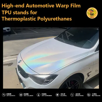 High-end Auto TPU autocolante auto vinilo adhesivo para auto folie de vinil acoperă de film voiture Culori pline de Culoare, cu Laser, Alb