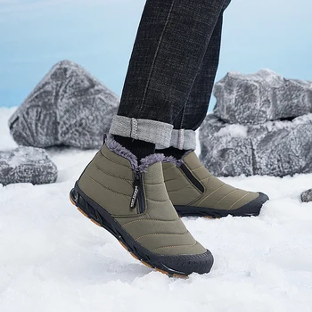 Iarna barbati Bumbac Cizme cu Pluș de Izolare și Cizme de Zapada pentru Femei Ghete Casual Mari Casual Sport Pereche de Pantofi
