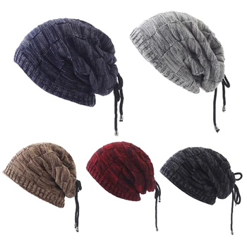 Iarna Neck Gaiter Multi-Scop Knit Beanie Hat Faux Fleece Căptușit Cerc Eșarfă