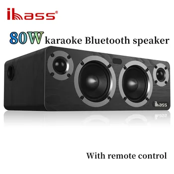 IBASS 80W Putere de TELEVIZIUNE Karaoke Difuzor Bluetooth Computer Coaxial Audio Bass Subwoofer de uz Casnic din Lemn Non-Distructive Difuzor