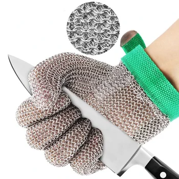 Inel Din Otel Inoxidabil Plasă De Mănuși Anti Cuțit Tăiat Rezistent Zale Protecția Mâinilor Bucătărie Măcelar Manusa