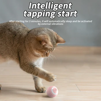 Interactive Inteligente Jucarie Pisica Minge Automat De Rulare Rea Bile Touch Control Jucării Pisica Reîncărcabilă Interior Cat Mingea Jucarii
